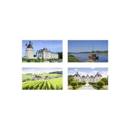 Mobiles Châteaux de la Loire x4 - carton - 27 x 49cm