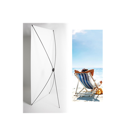Kakemono transat été - 180 x 80 cm - Toile M1 avec structure  X- Banner