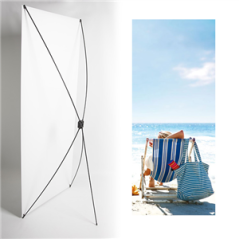 Kakemono transat été duo - 180 x 80 cm sur Toile M1 avec structure  X- Banner
