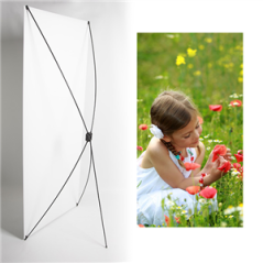 Kakemono été fillette - 180 x 80 cm - Toile M1 avec structure X- Banner