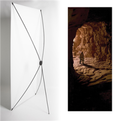 Kakemono grotte préhistoire- 180 x 80 cm - Toile M1 avec structure  X- Banner
