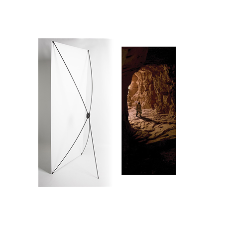 Kakemono grotte préhistoire- 180 x 80 cm - Toile M1 avec structure  X- Banner