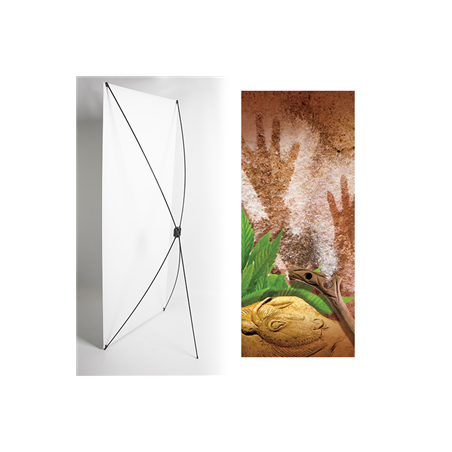 Kakemono Mains préhistoires - 180 x 80 cm - Toile M1 avec structure  X- Banner