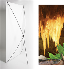 Kakemono stalactites - 180 x 80 cm - Toile M1 avec structure  X- Banner