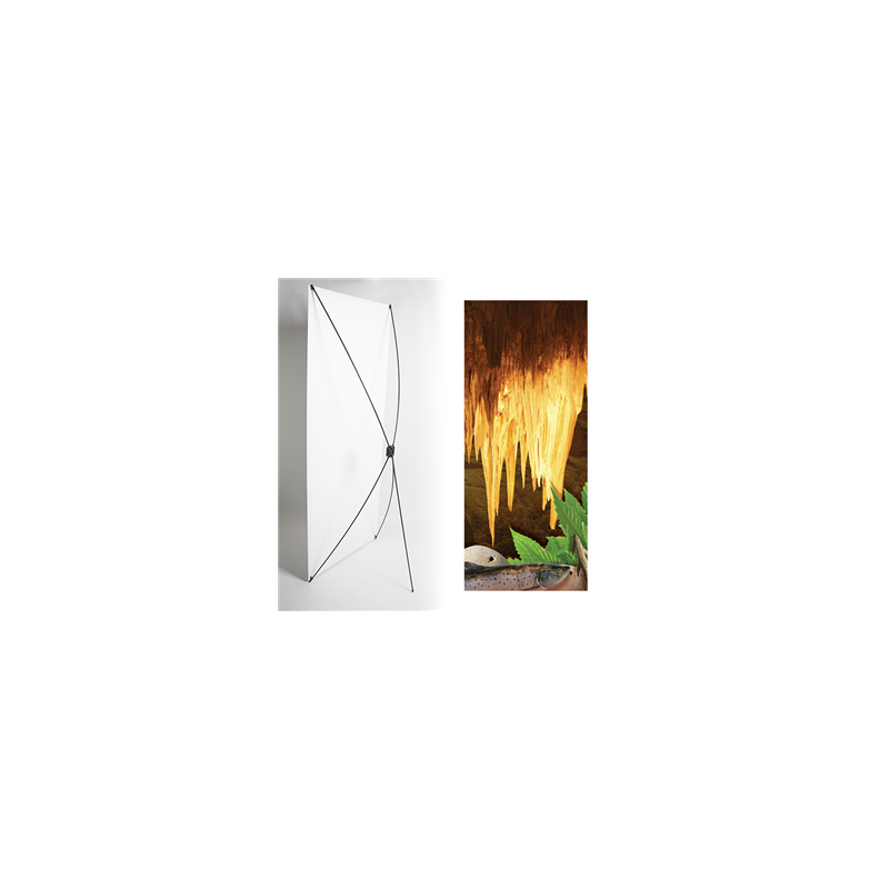 Kakemono stalactites - 180 x 80 cm - Toile M1 avec structure  X- Banner