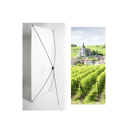 Kakemono Vignes pays de Loire - 180 x 80 cm - Toile M1 avec structure  X- Banner