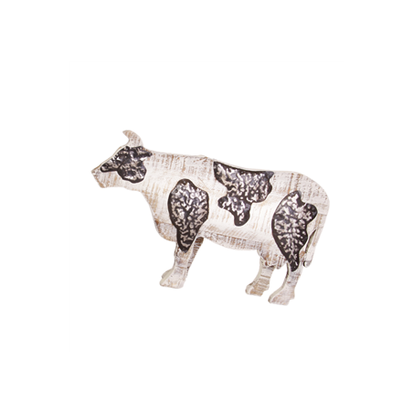 Vache en bois et fer - 48 x 29 cm