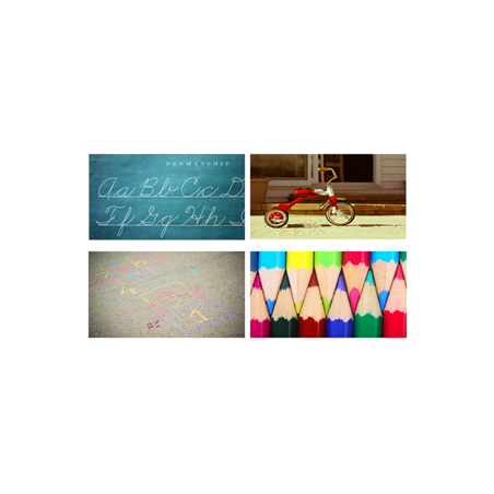 Mobiles Rentrée des classes x4 - carton - 27 x 47cm