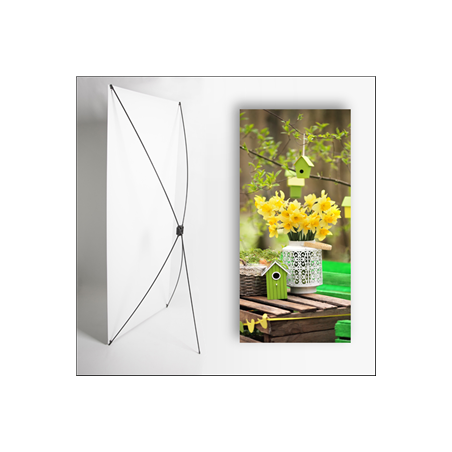 Kakemono Printemps 3 - 180 x 80 cm - Toile M1 avec structure  X- Banner