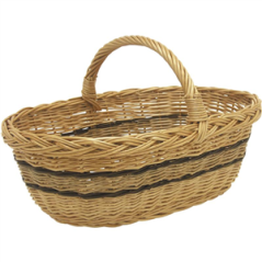 Panier à champignons en osier buff 51 x 36 x 18-30cm