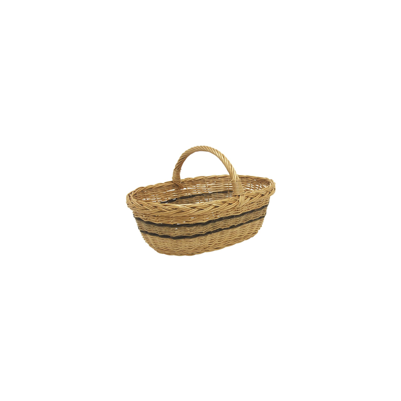 Panier à champignons en osier buff 51 x 36 x 18-30cm