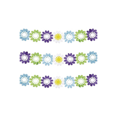 Guirlande de fleurs multicolore - papier Long. 300cm