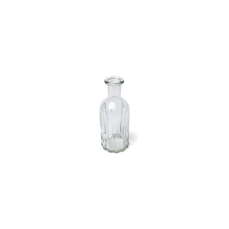 Vase ciselé en verre 19 x 7.5cm