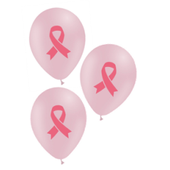 Lot de 8 Ballons roses  et  Ruban 29cm