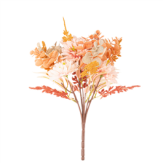 Bouquet Dahlia feuillages et Eucalyptus dégradé pastel - Haut. 40cm