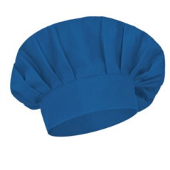 Toque de cuisine en coton  et  polyester bleu - 23 x 32 cm