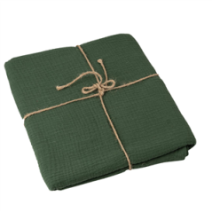 Nappe gaze de coton vert anglais 1,30 x 2,40m