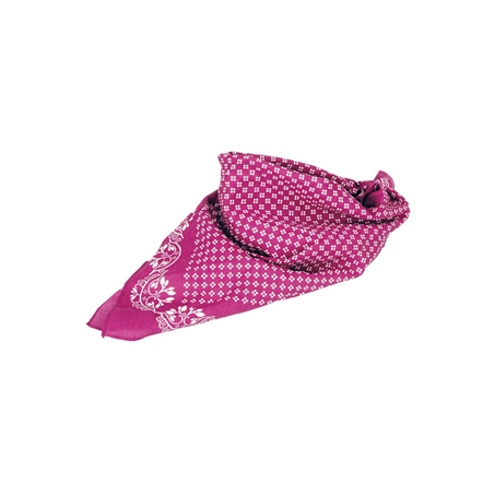 Bandana carré rose 100% coton - 50 x 50 cm