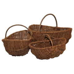 Panier x 3 - osier (Longueurs 32cm, 38cm,45cm)
