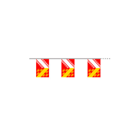 Guirlande armoiries Alsace 12 fanions 15 x 21 cm - tissu Long. 450cm
