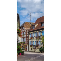 Kakemono Alsace Volets bleus - 180 x 80 cm - Toile M1 avec structure  X- Banner