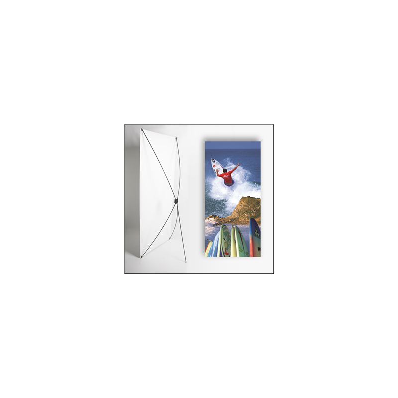 Kakemono Basque Surf - 180 x 80 cm - Toile M1 avec structure X- Banner