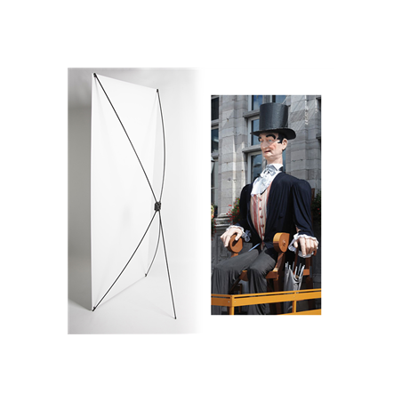 Kakemono Nord homme- 180 x 80 cm - Toile M1 avec structure  X- Banner