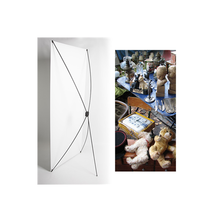 Kakemono Brocante nord - 180 x 80 cm - Toile M1 avec structure  X- Banner