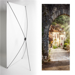 Kakémono Sud Ouest Rocamadour  - 80 x180 - Toile M1 / avec structure  X- Banner