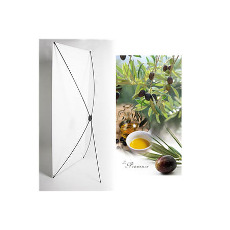 Kakemono provence olives- 180 x 80 cm - Toile M1 avec structure  X- Banner