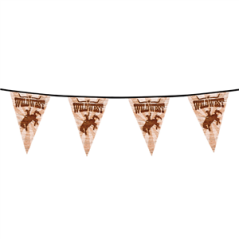 Guirlande 'Wild West' fanions 30 x 20cm - PLASTIQUELong. 6m