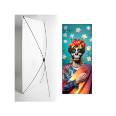 Kakemono Mexique Dia de Los Muertos - 180 x 80 cm -Toile M1 structure  X- Banner