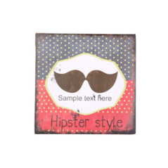 Plaque en bois TEX MEX Hipster Style - 30 x 30cm