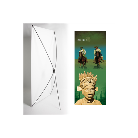 Kakemono Mexique  Gaucho - 180 x 80 cm - Toile M1 avec structure  X- Banner