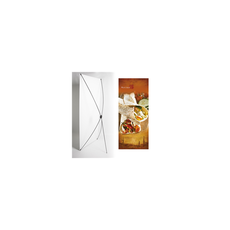Kakemono fajitas mexique - 180 x 80 cm - Toile M1 avec structure  X- Banner