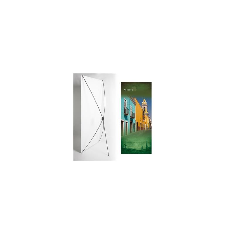 Kakemono village mexique - 180 x 80 cm - Toile M1 avec structure  X- Banner