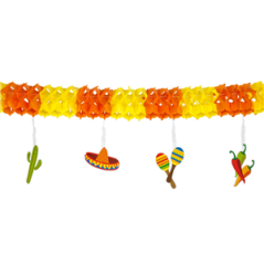 Guirlande Fiesta - papier Long. 4m (R/V)