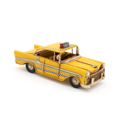 Taxi Jaune new-yorkais en métal - 25,5 x 10,3 x 9,7 cm