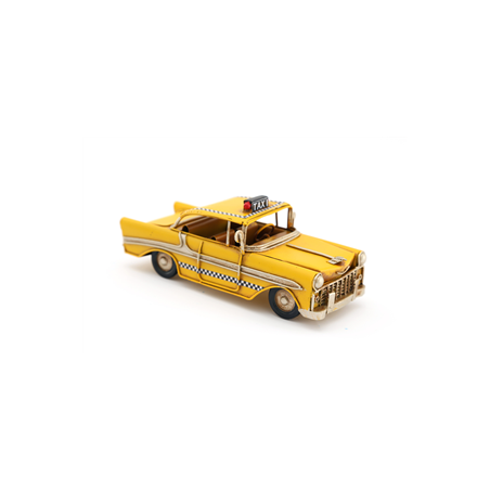 Taxi Jaune new-yorkais en métal - 25,5 x 10,3 x 9,7 cm