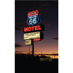 Kakemono USA Route 66 - 180 x 80 cm - M1 avec structure X- Banner