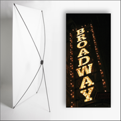 Kakemono USA Broadway  - 180 x 80 cm - Toile M1 avec structure  X- Banner