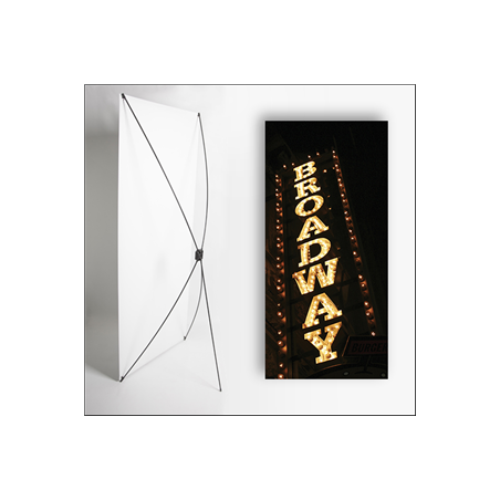 Kakemono USA Broadway  - 180 x 80 cm - Toile M1 avec structure  X- Banner