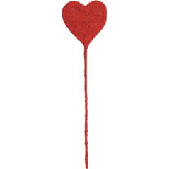 Pique décoratif cœur en sisal 40 cm