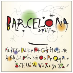 Visuel imprimé Espagne Barcelona - 30 x 30 cm sur bristol 350 gr