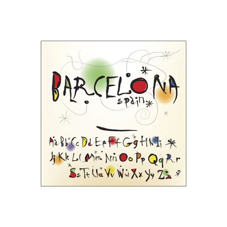 Visuel imprimé Espagne Barcelona - 30 x 30 cm sur bristol 350 gr
