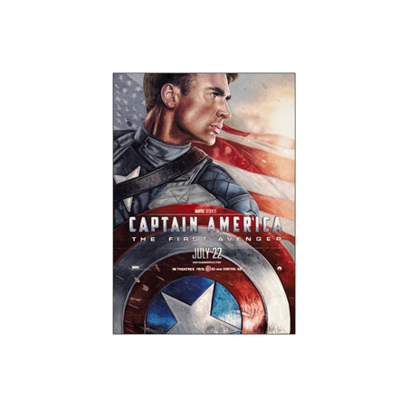 Visuel imprimé Captain America Marvel - 40 x 30 cm sur support bristol 350 gr