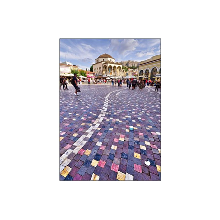 Visuel imprimé Grèce rue Athènes - 40 x 30 cm sur support bristol 350 gr