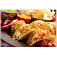 Visuel imprimé Mexique Tacos - 40 x 30 cm sur bristol 350 gr