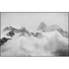 Visuel imprimé Blanc Montagnes - 40 x 30cm sur support bristol 350 gr