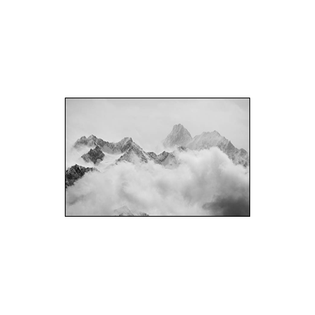 Visuel imprimé Blanc Montagnes - 40 x 30cm sur support bristol 350 gr